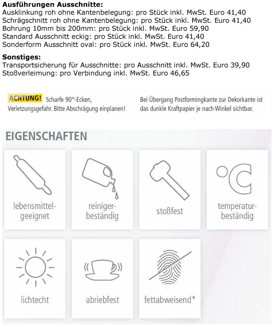 Hanseatisches Arbeitsplatten Kontor Schichtstoff Kuchen