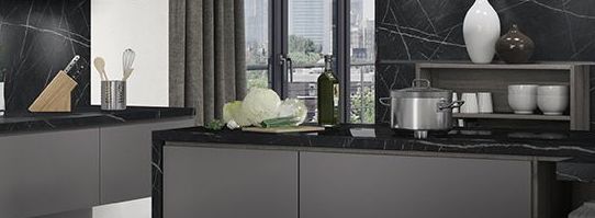 Arbeitsplatten der Fantasie Dekorkollektion 100mm stark mit ABS-Vorderkante (eckig)