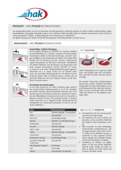 Produkt- und Pflegeinformationen für das Material Dekton