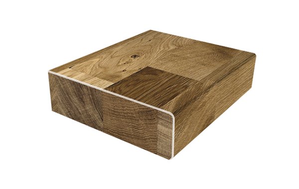 Massivholz Schaubild Kantenbearbeitung doppelrund mit 3mm Radius